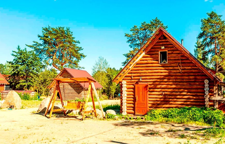 Баня на берегу Вуоксы с пляжем и горячей купелью